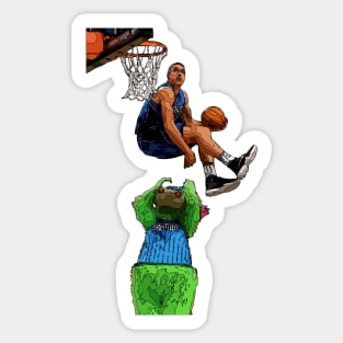 Aaron Gordon Dunk over Orlando Mascot Sticker